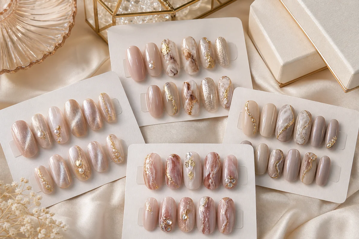 Trend-driven seasonal press-on nail assortment for fast wholesale launches and limited drops